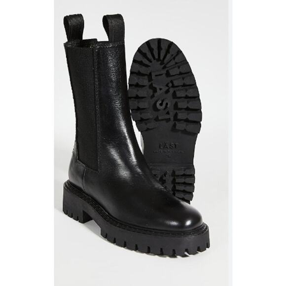 NWOB LAST Angie Chelsea Boots Portugal Black 36 Lugsole Size 6 - Picture 3 of 9